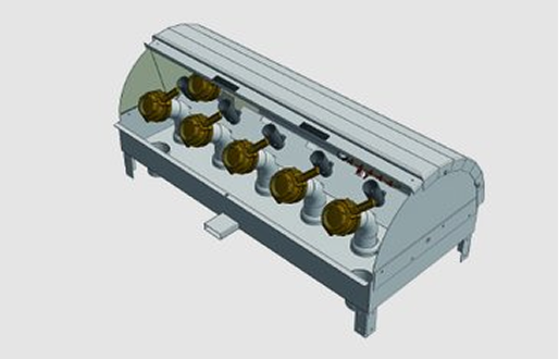 Fernfüllschrank mit Schwingdeckel