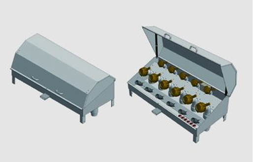 Fernfüllschrank mit Klappdeckel